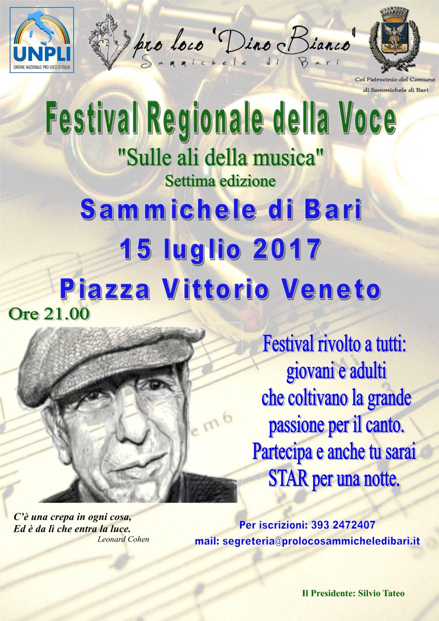 Sammichele di Bari – Festival Regionale della Voce Sammichele di Bari – Festival Regionale della Voce