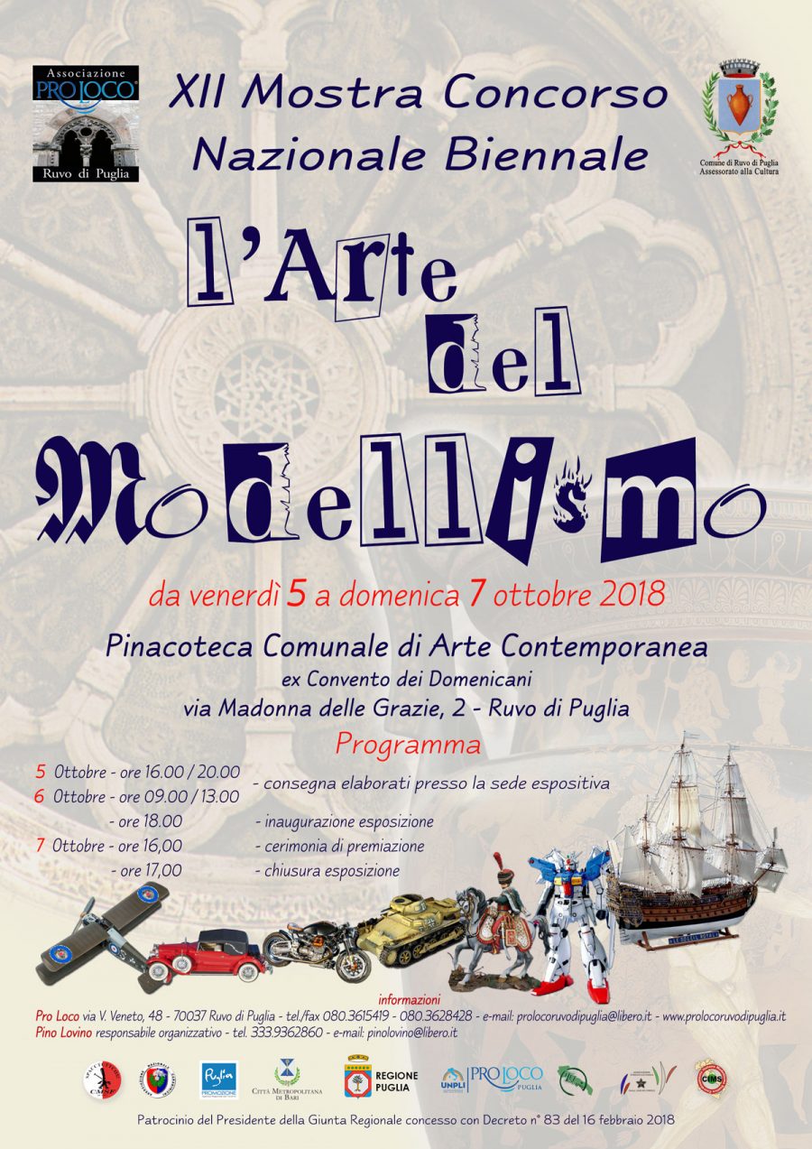 Ruvo di Puglia (BA) – L’Arte del Modellismo, XII edizione: “L’arte del particolare” Ruvo di Puglia (BA) – L’Arte del Modellismo, XII edizione: “L’arte del particolare”