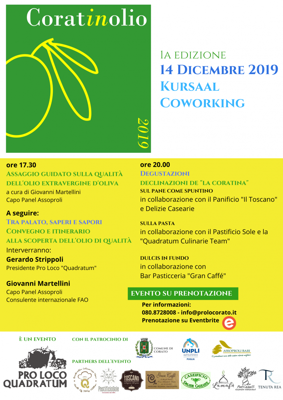 Corato (BA) – 1a edizione “Coratinolio” Corato (BA) – 1a edizione “Coratinolio”