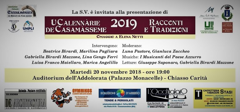 Casamassima (BA) – Presentazione “U CALENNARIE DE CASAMASSEME”