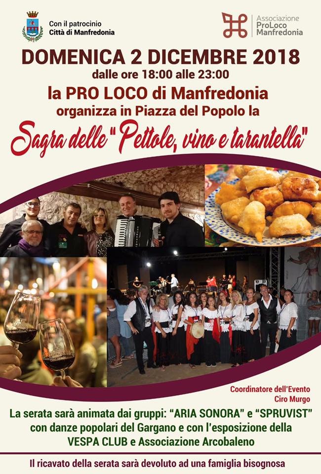 Manfredonia (FG) – Sagra delle Pettole, Vino e Tarantella