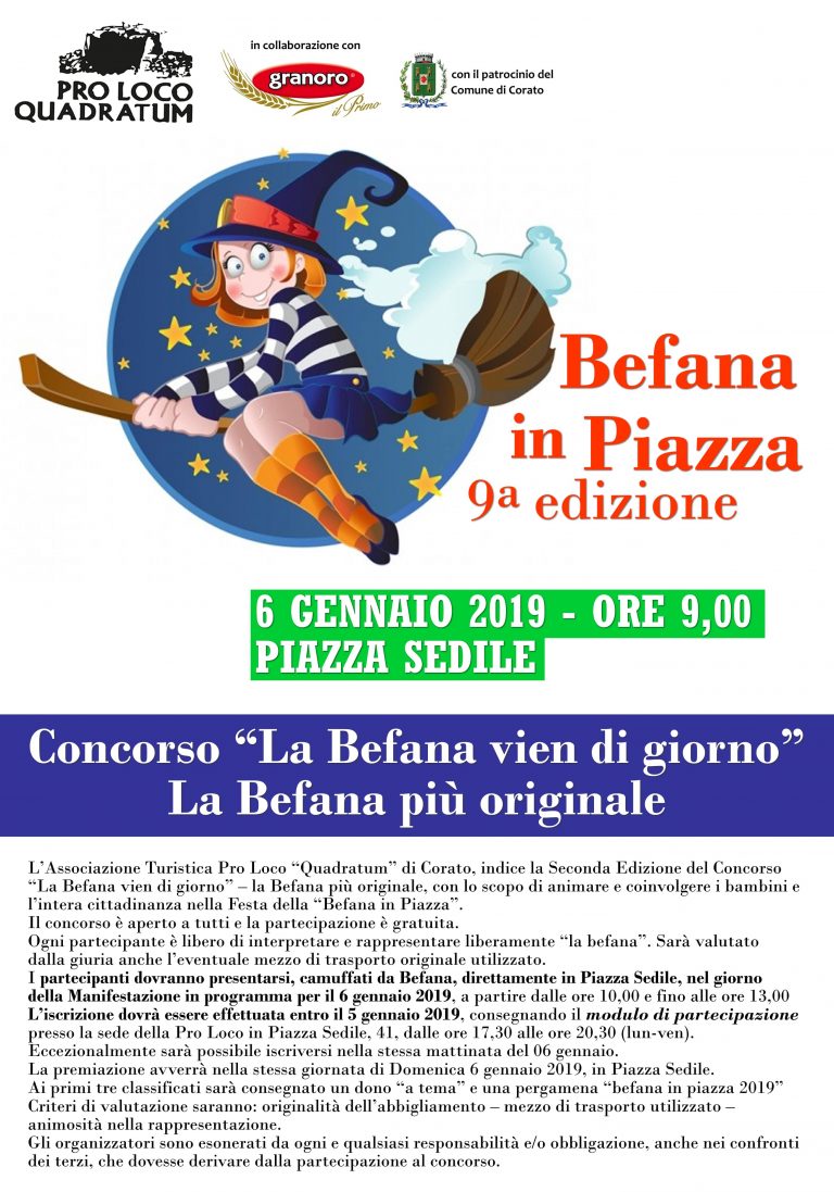 Corato (BA) – La Befana in Piazza – concorso “La Befana vien di giorno”