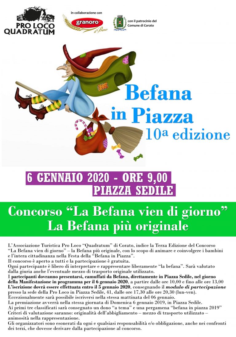 Corato (BA) – 10a edizione “La Befana in Piazza”