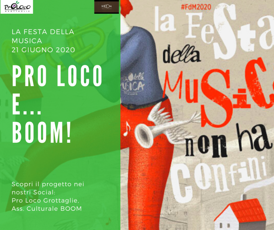 Grottaglie (TA) – La Festa della Musica 2020 – Pro Loco e… BOOM! Grottaglie (TA) – La Festa della Musica 2020 – Pro Loco e… BOOM!