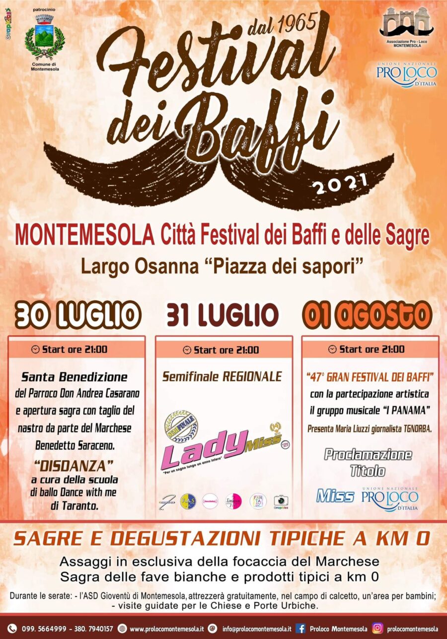Montemesola (TA) – Festival dei Baffi 2021 Montemesola (TA) – Festival dei Baffi 2021