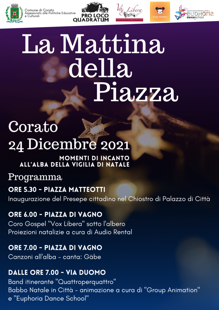 Corato (BA) – La Mattina della Piazza – Momenti di incanto all’alba della Vigilia di Natale