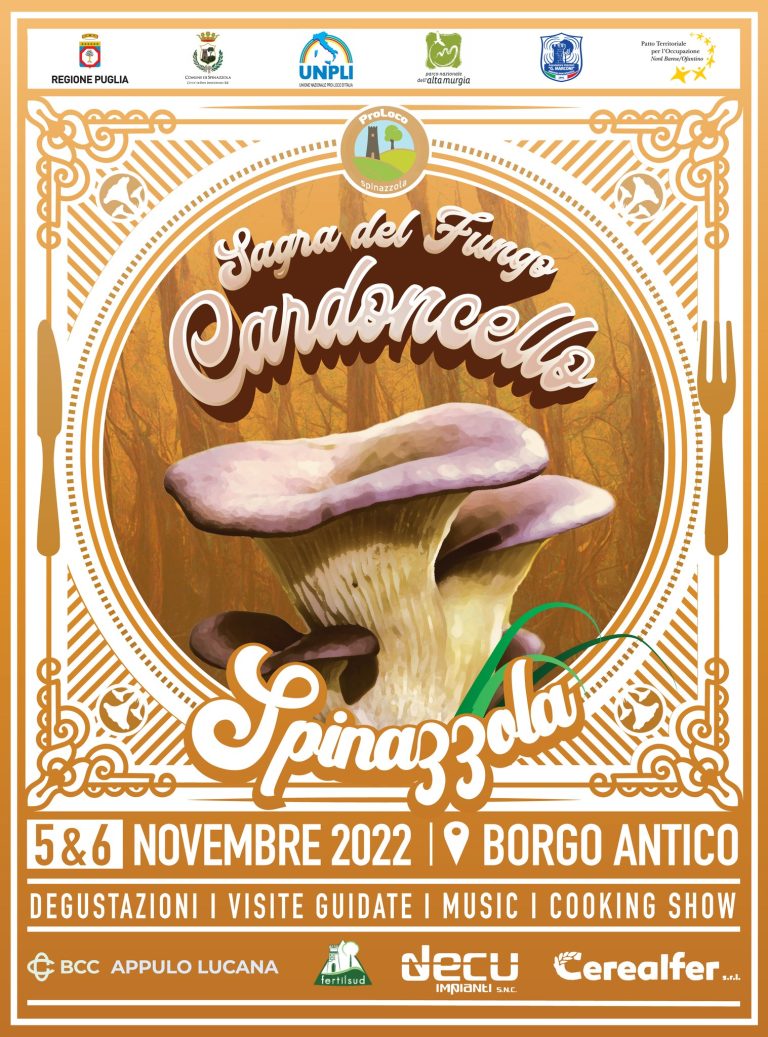 Spinazzola (BT): Spinazzola e il fungo cardoncello, nel fine settimana la sagra organizzata dalla Pro Loco