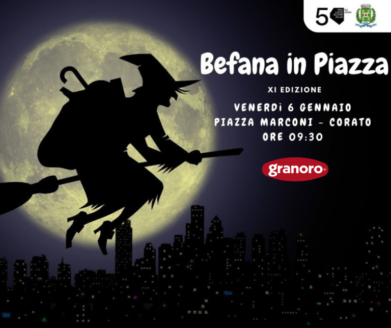 Corato (BA) – Con la Pro Loco la Befana torna in Piazza e porta con se gesti di solidarietà ed ecologia