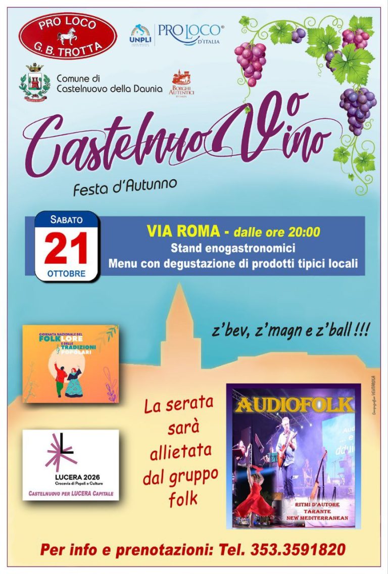 Castelnuovo della Daunia (FG): CastelnuoVino 2023