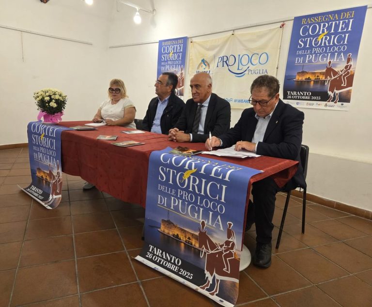 Domenica 26 ottobre il centro storico di Taranto ospiterà la VII edizione della Rassegna dei Cortei Storici delle Pro Loco di Puglia